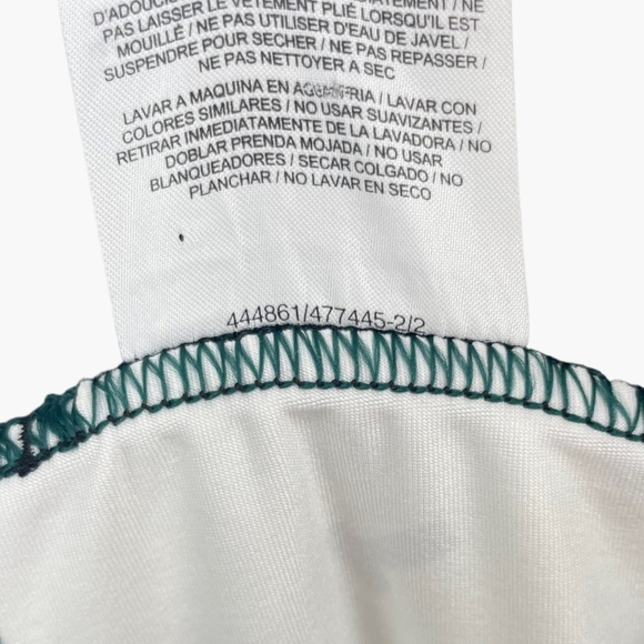 Nike Pro Dri-Fit White Crop Leggings Just Do It Letter Print - Picture 7 of 7